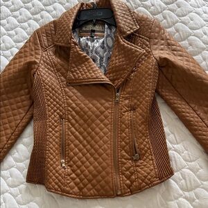 Women's Brown Quilted 100% polyurethane Jacket